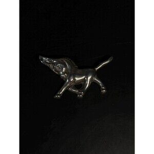 Antique Mexico Silver Donkey Brooch Vintage Burro Figural Pin